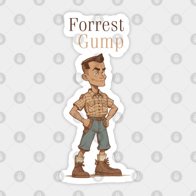 Forrest Gump - Fan Art Sticker by Buff Geeks Art